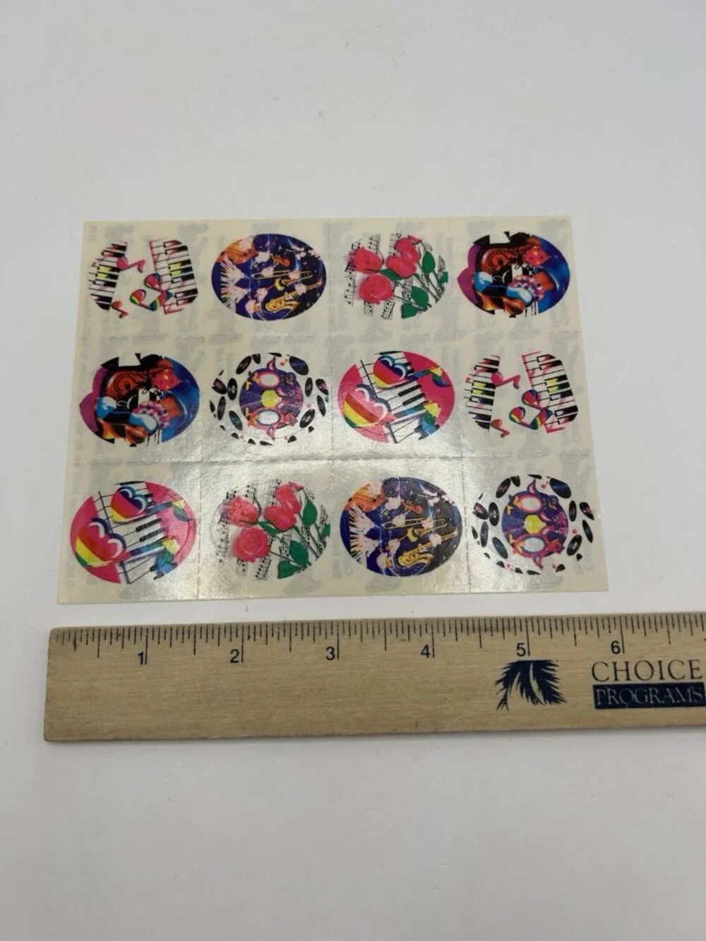 Lisa Frank #S110 Piano Music Roses FULL SHEET Stickers Dancing Penguins VINTAGE